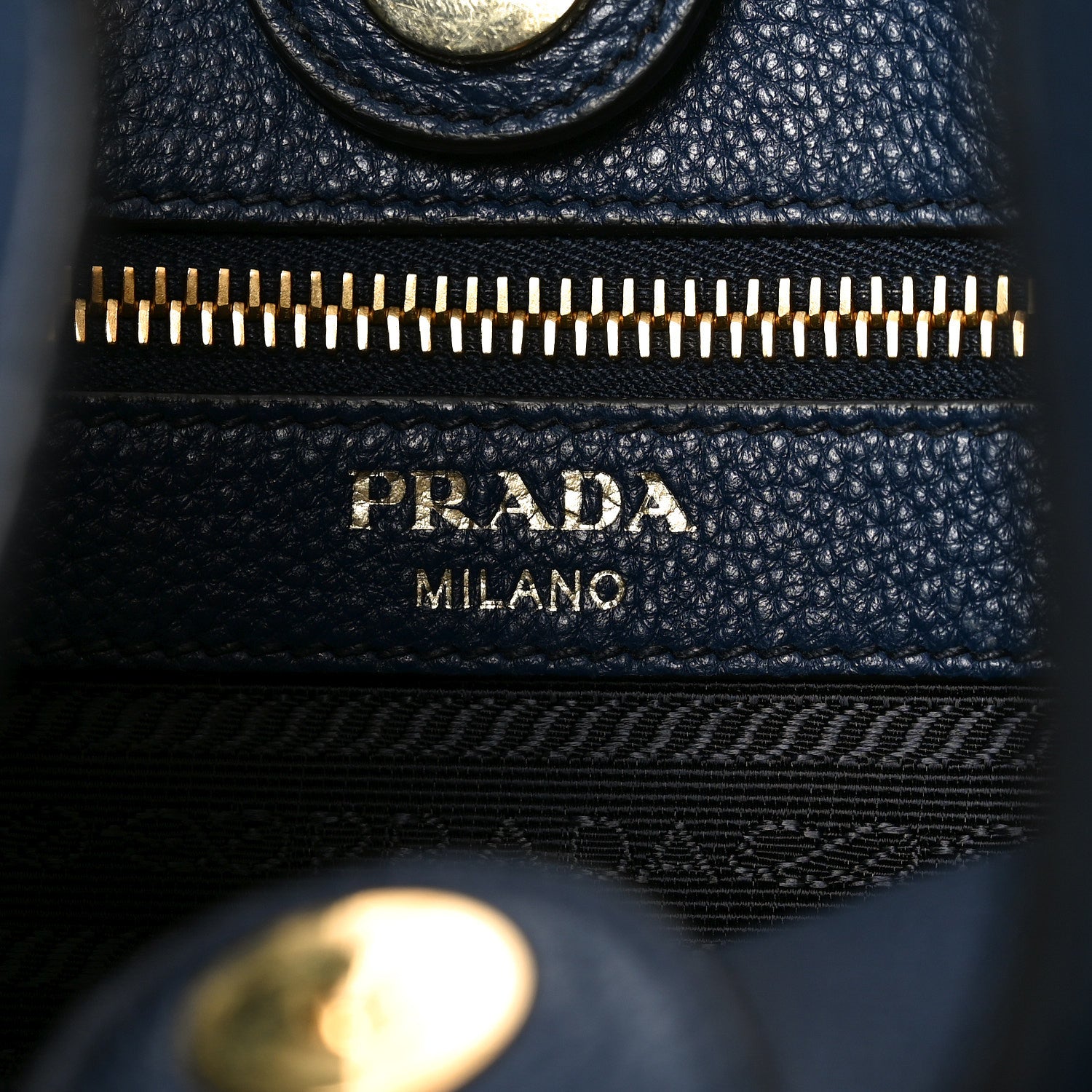 Prada Vitello Daino Soft Shoulder Bag Blue 5 of 8