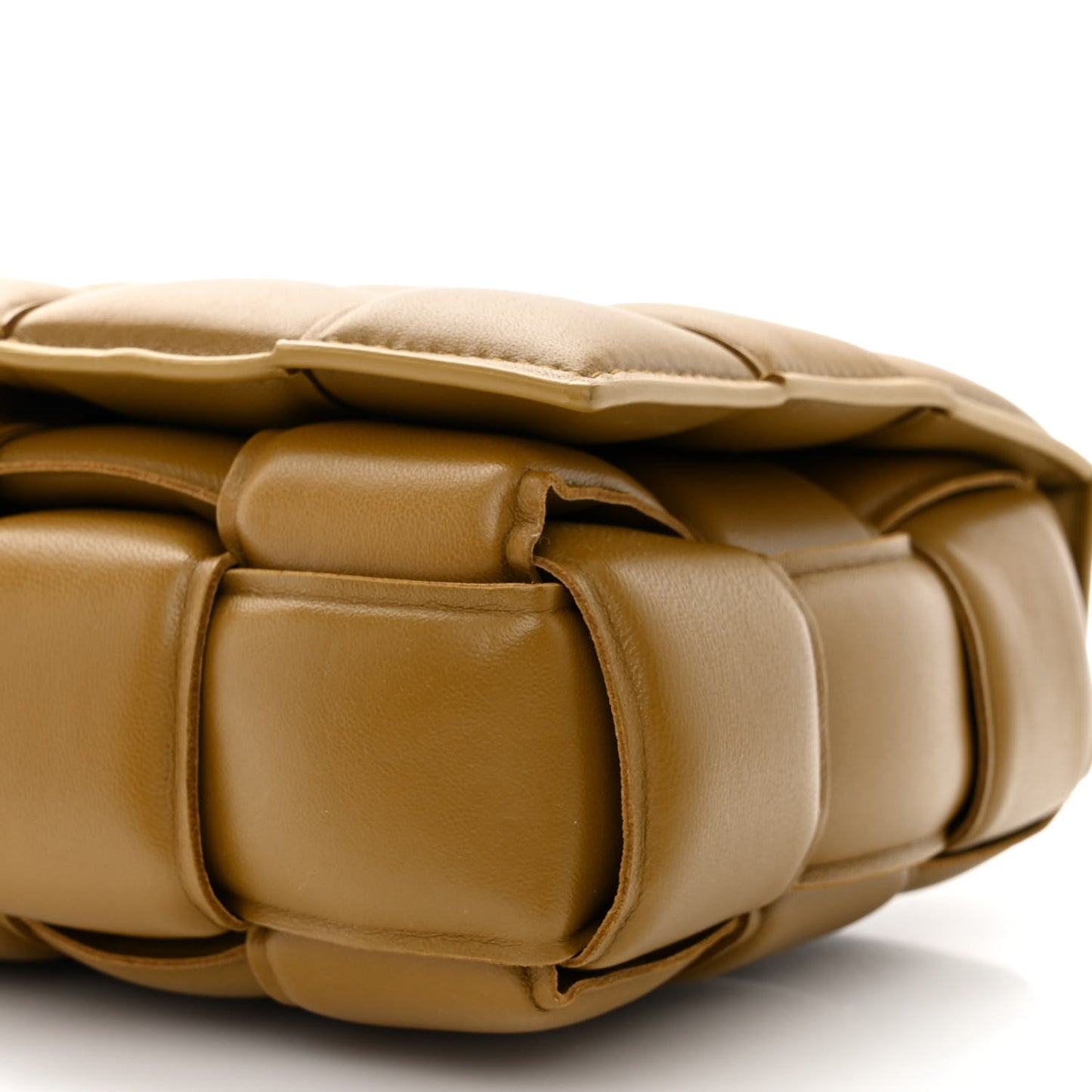 Nappa Maxi Intreccio Padded Cassette Crossbody Bag Acorn