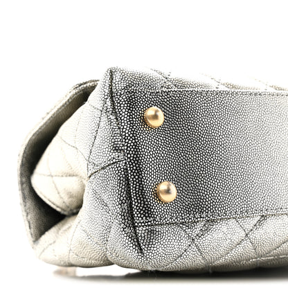 Chanel Metallic Caviar Quilted Mini Coco Handle Flap Silver 10 of 12