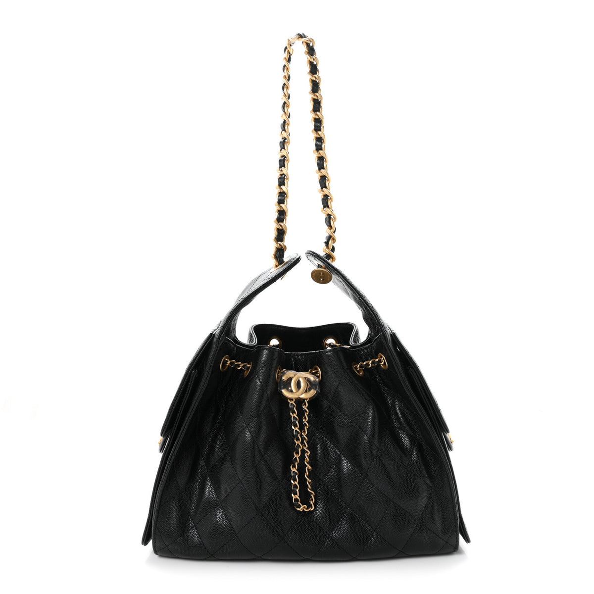 Caviar Quilted Small Chanel 25 Handbag Black
