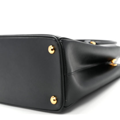 Prada Saffiano Small Galleria Double Zip Tote Black 10 of 10