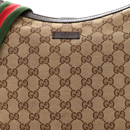 Gucci Monogram Web Medium Flat Messenger Bag Brown 10 of 16