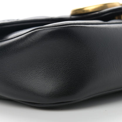 Gucci Calfskin Matelasse Super Mini GG Marmont Shoulder Bag Black 5 of 15