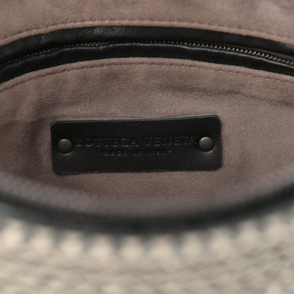 Bottega Veneta Nappa Ayers Cravaterria Intrecciato Nodini Bag Off White Black 8 of 10