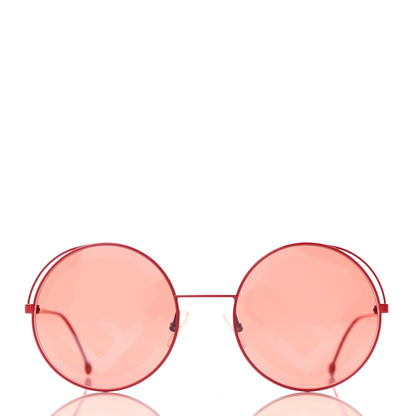 Fendi Metal F is Fendi Printed Run Away Round Frame Sunglasses FF 0285/S Red 2 of 7