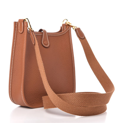 Hermes Taurillon Clemence Evelyne TPM Gold 3 of 10