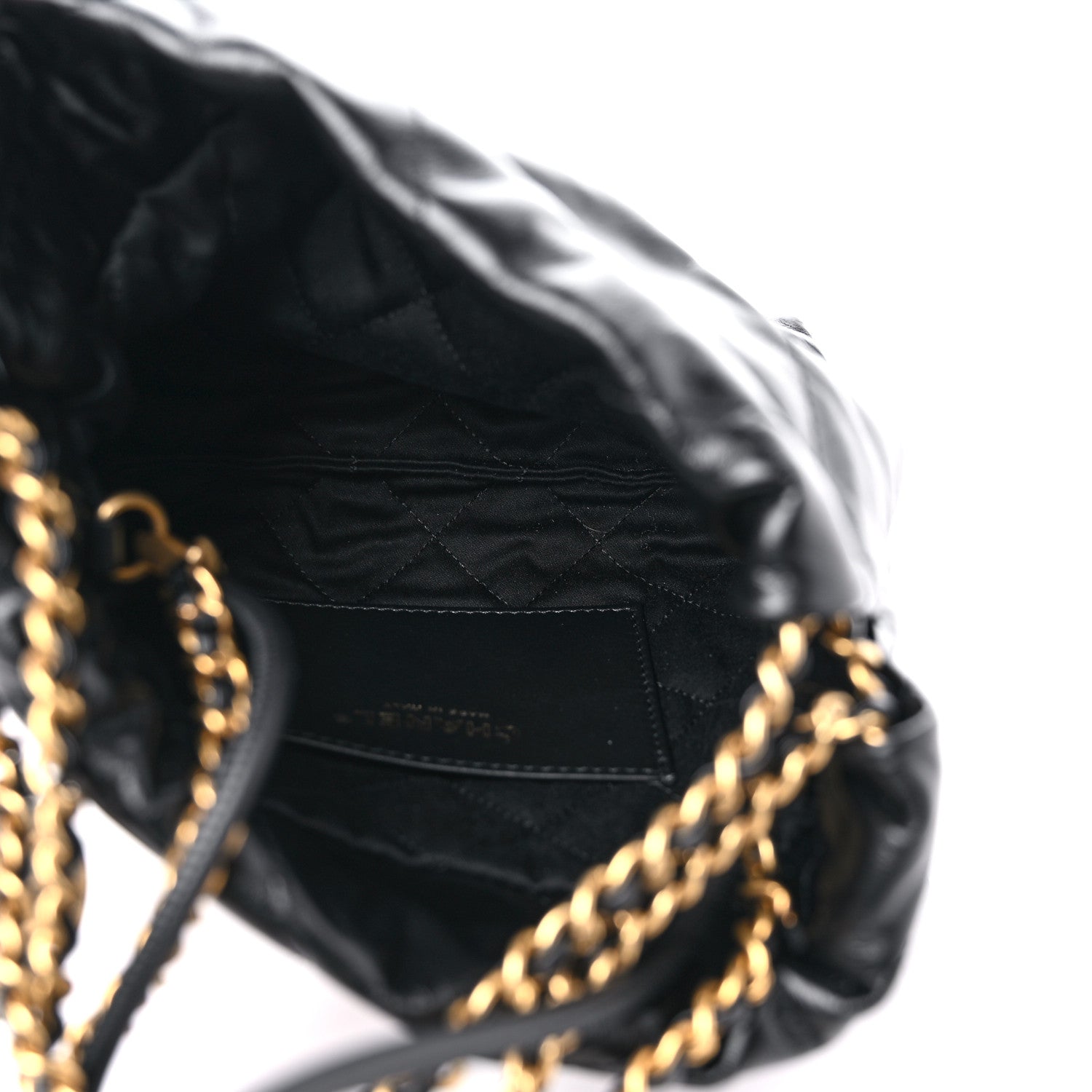Chanel Shiny Calfskin Quilted Mini Chanel 22 Black 5 of 9