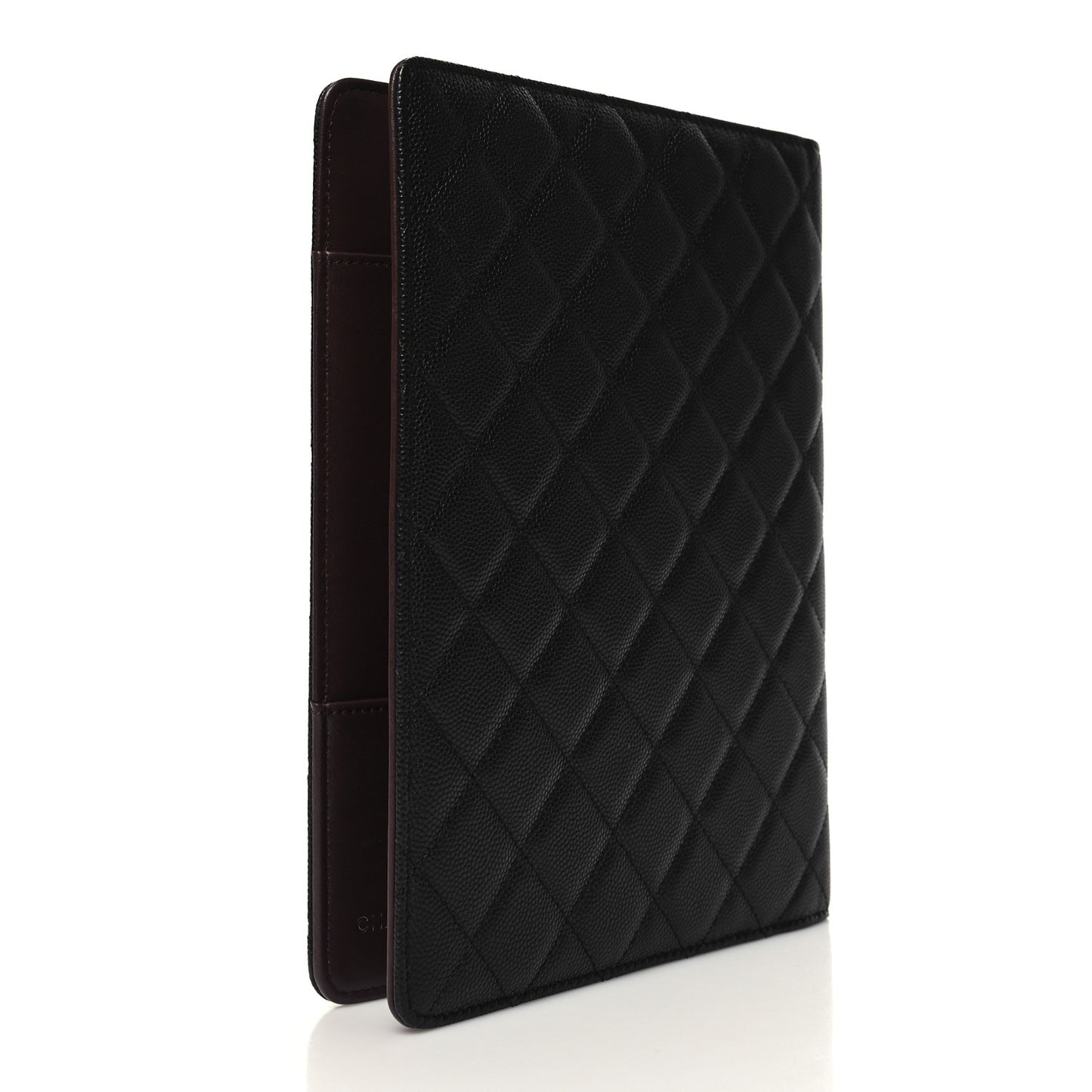 Caviar Quilted Large Agenda Cover Black