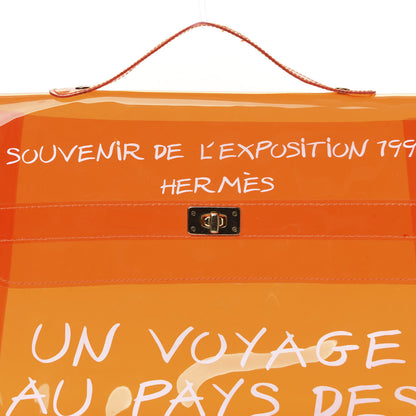 Hermes Vinyl Souvenir De L'Exposition Kelly Orange 12 of 12