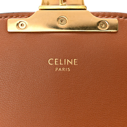 Celine Calfskin Triomphe Canvas Teen Triomphe Bag Tan 6 of 10