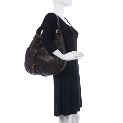 Gucci Guccissima Medium Interlocking Icon Shoulder Bag Dark Brown 2 of 7