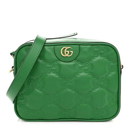 Gucci Calfskin GG Matelasse Shoulder Bag Spring Green Natural 1 of 10