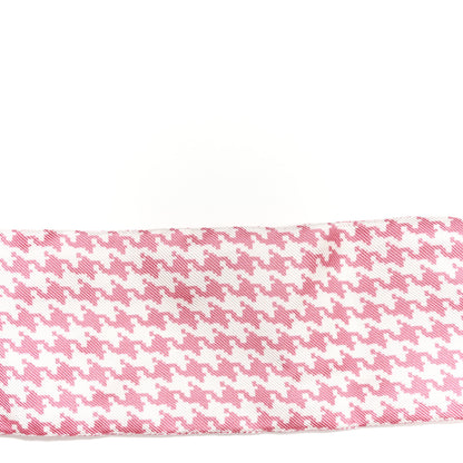 Christian Dior Silk Houndstooth Mitzah Scarf Pink 3 of 4