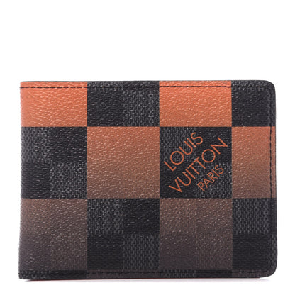 Louis Vuitton Damier Graphite Giant Orange Multiple Wallet 1 of 8