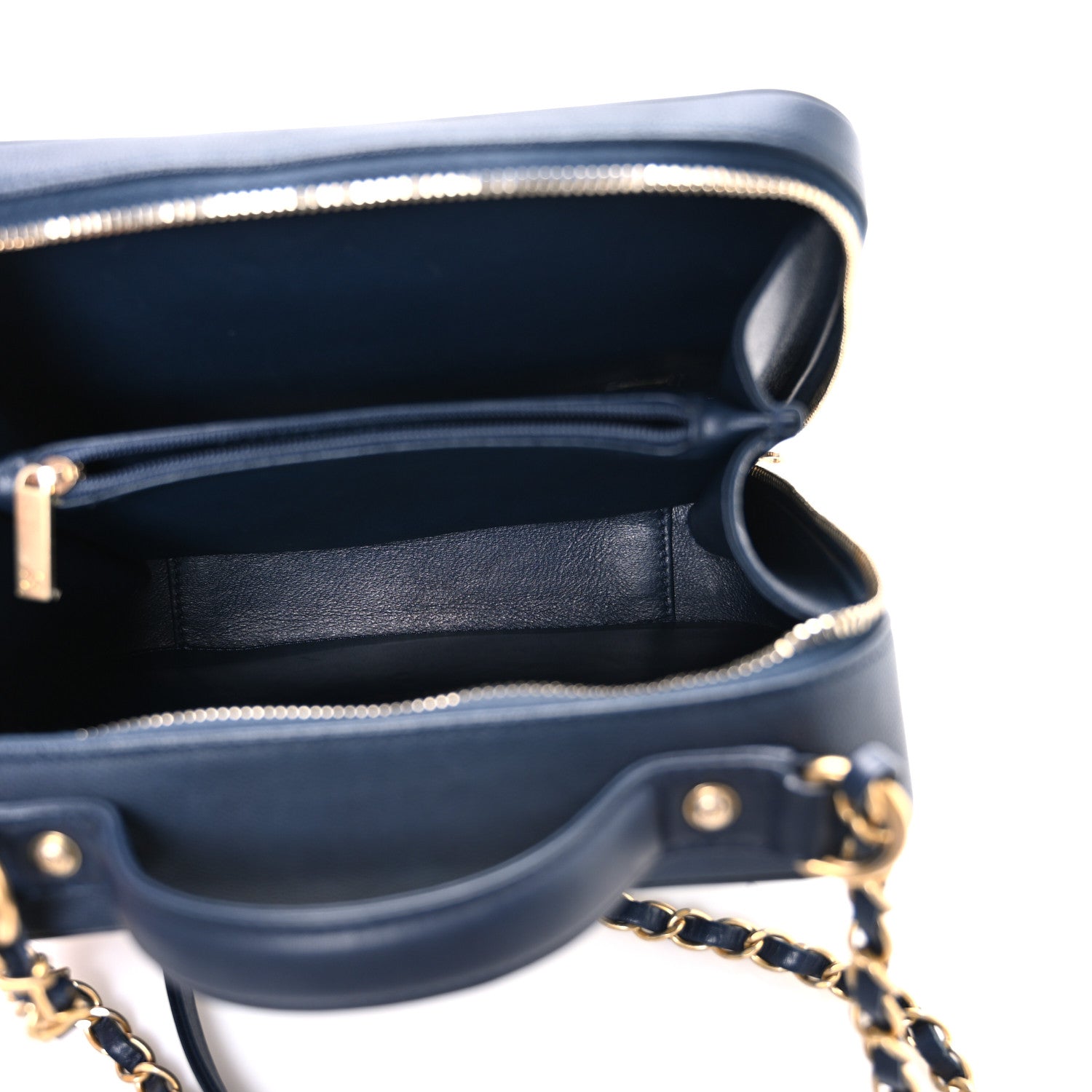 Chanel Caviar Quilted Medium CC Filigree Vanity Case Navy 5 of 10