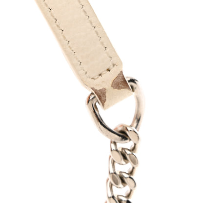 Saint Laurent Grain De Poudre Matelasse Chevron Monogram Envelope Chain Wallet White 21 of 21
