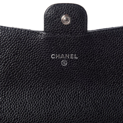 Chanel Caviar Quilted Large Gusset Flap Wallet Black 8 of 10