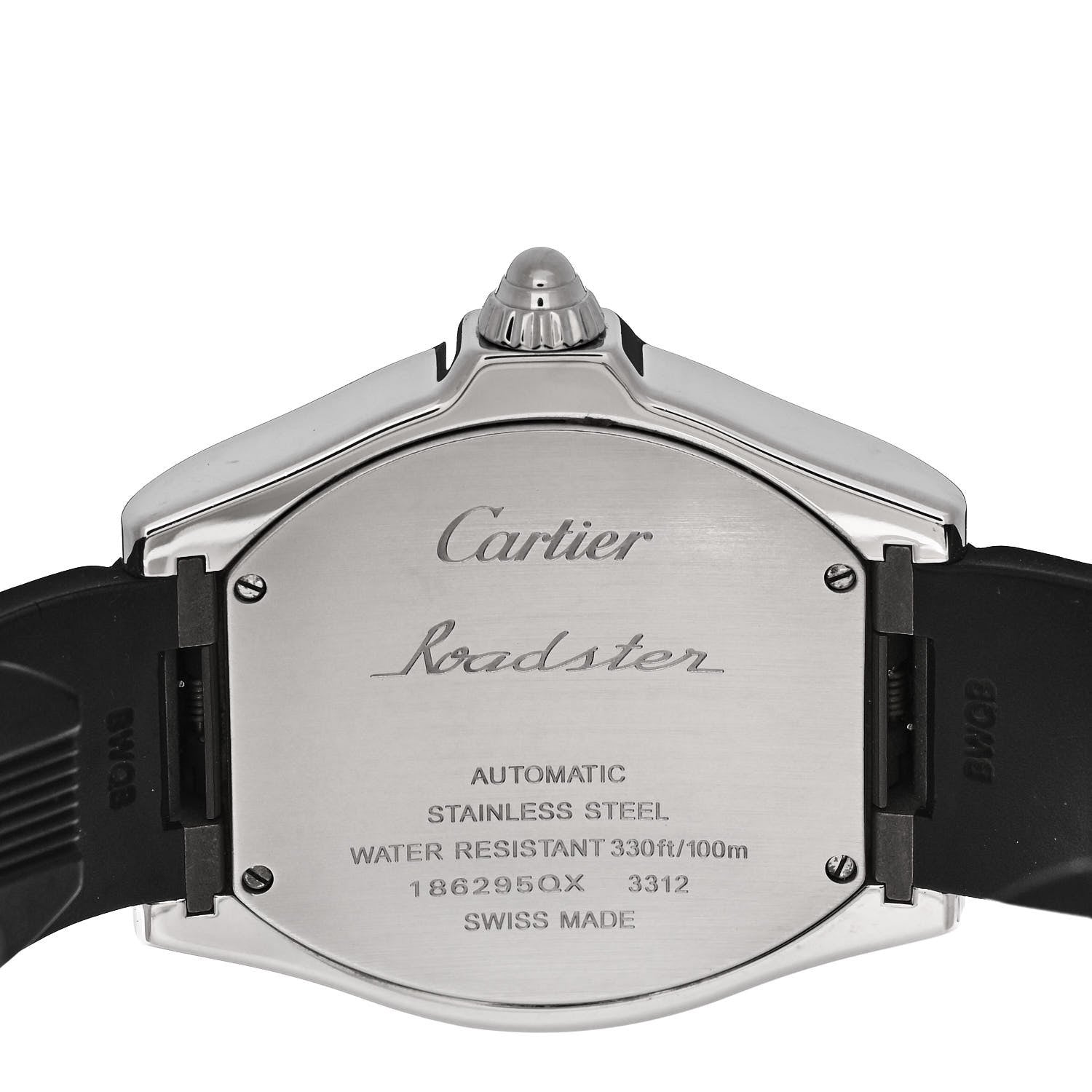 Cartier Stainless Steel Rubber 37mm Roadster Automatic Watch 4 of 4