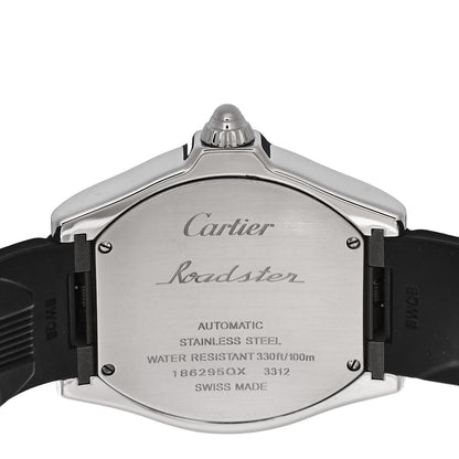 Cartier Stainless Steel Rubber 37mm Roadster Automatic Watch 4 of 4