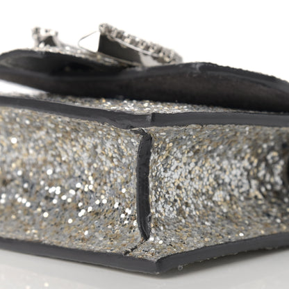 Jimmy Choo Coarse Glitter Mini Paris Crossbody Platinum 8 of 10