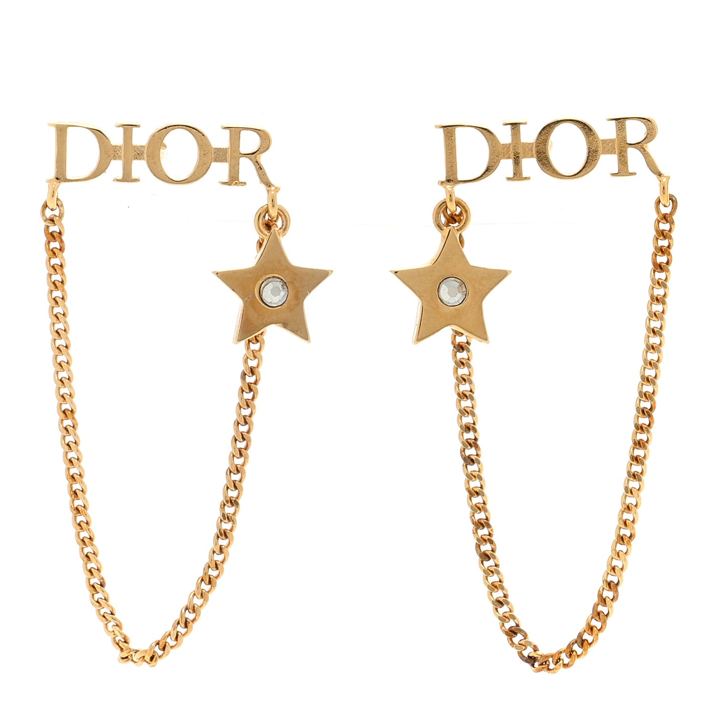 Metal Chain Star Dio(r)evolution Earrings Gold