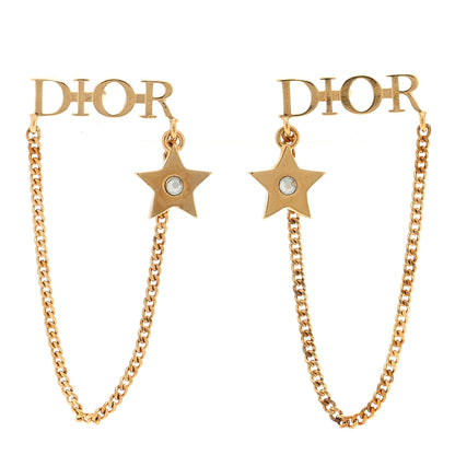 Christian Dior Metal Chain Star Dio(r)evolution Earrings Gold 1 of 3