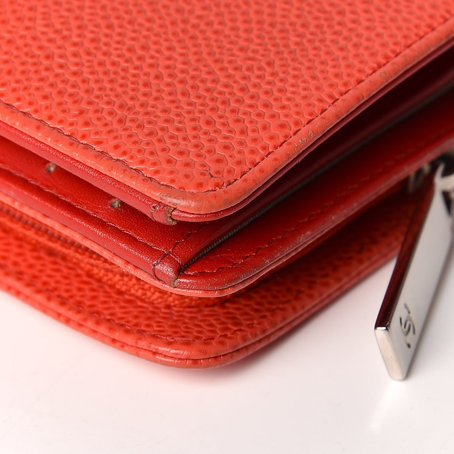 Caviar Timeless CC French Wallet Orange