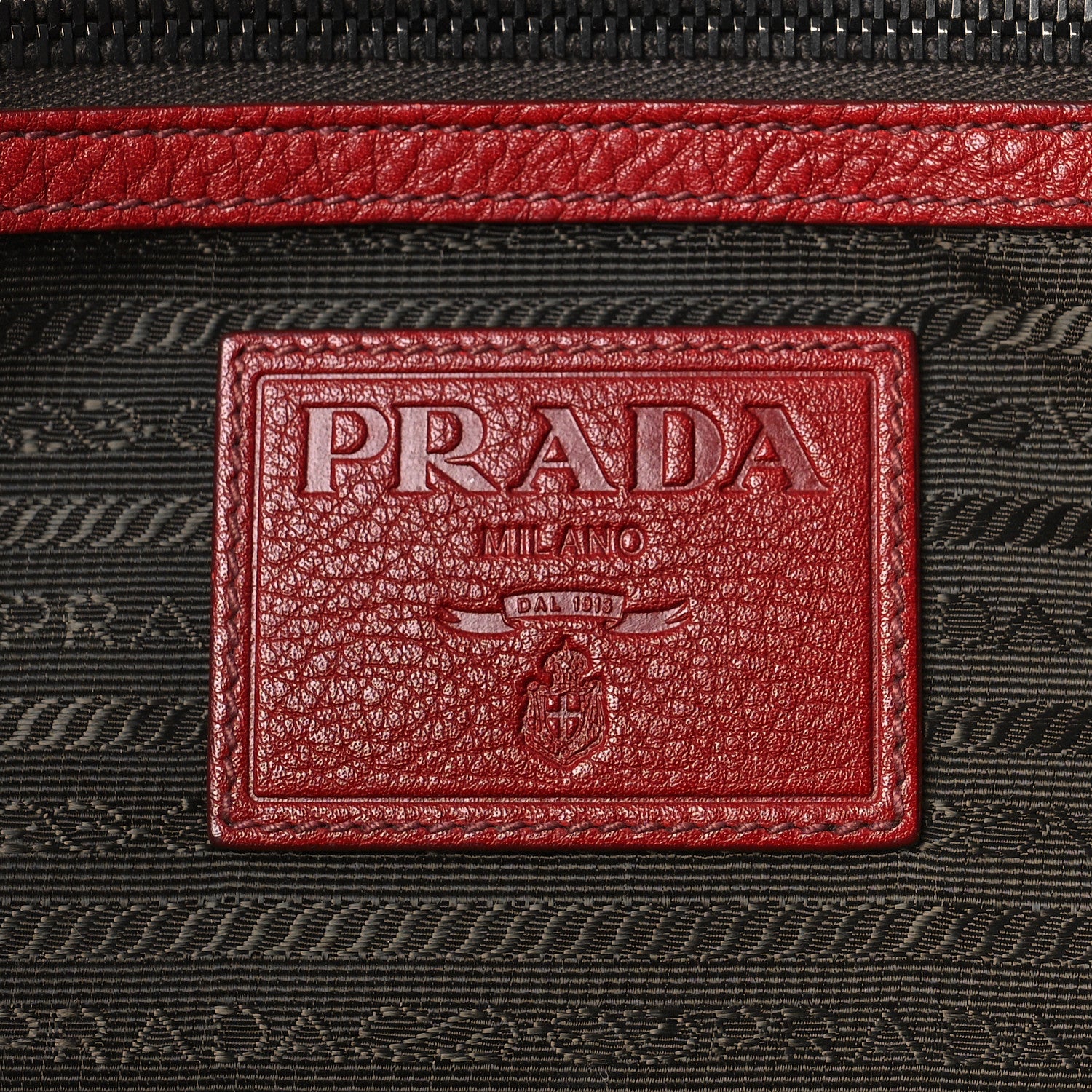 Prada Vitello Daino Tote Rosso 6 of 10