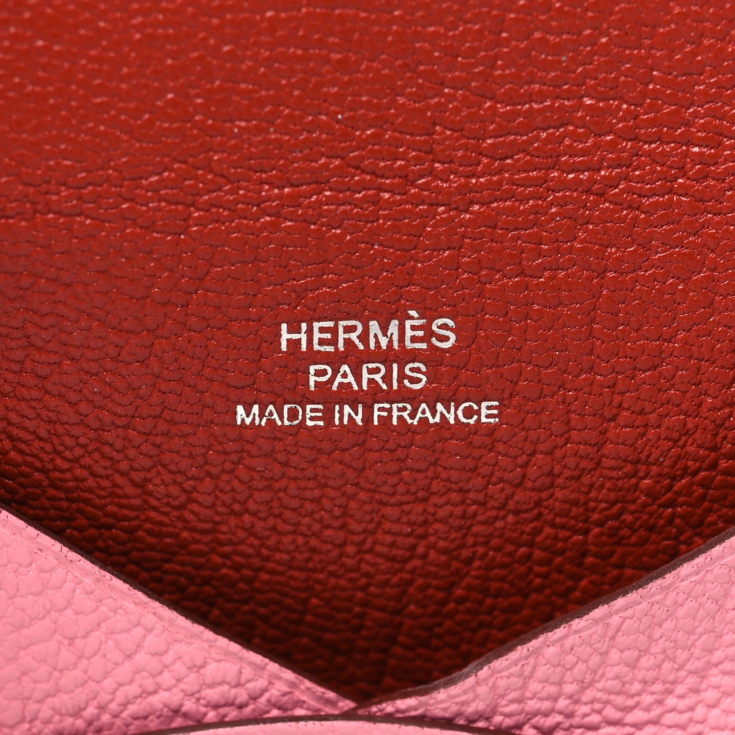 Hermes Chevre Mysore Verso Calvi Card Case Rose Ete Cuivre 6 of 9