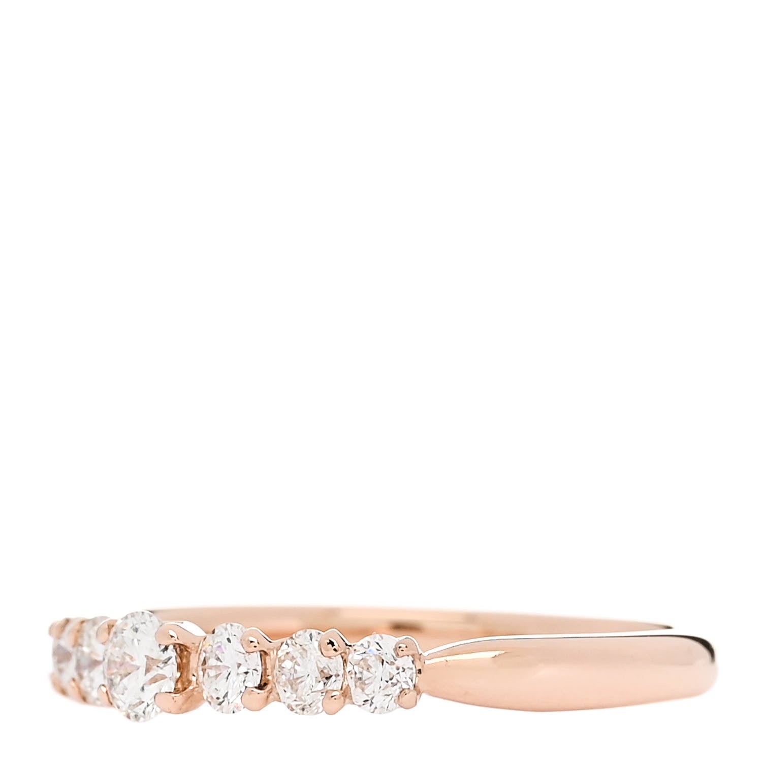 Parker & West by FASHIONPHILE 18K Rose Gold Diamond .50ctw Half Eternity Ring 51 5.75 4 of 10
