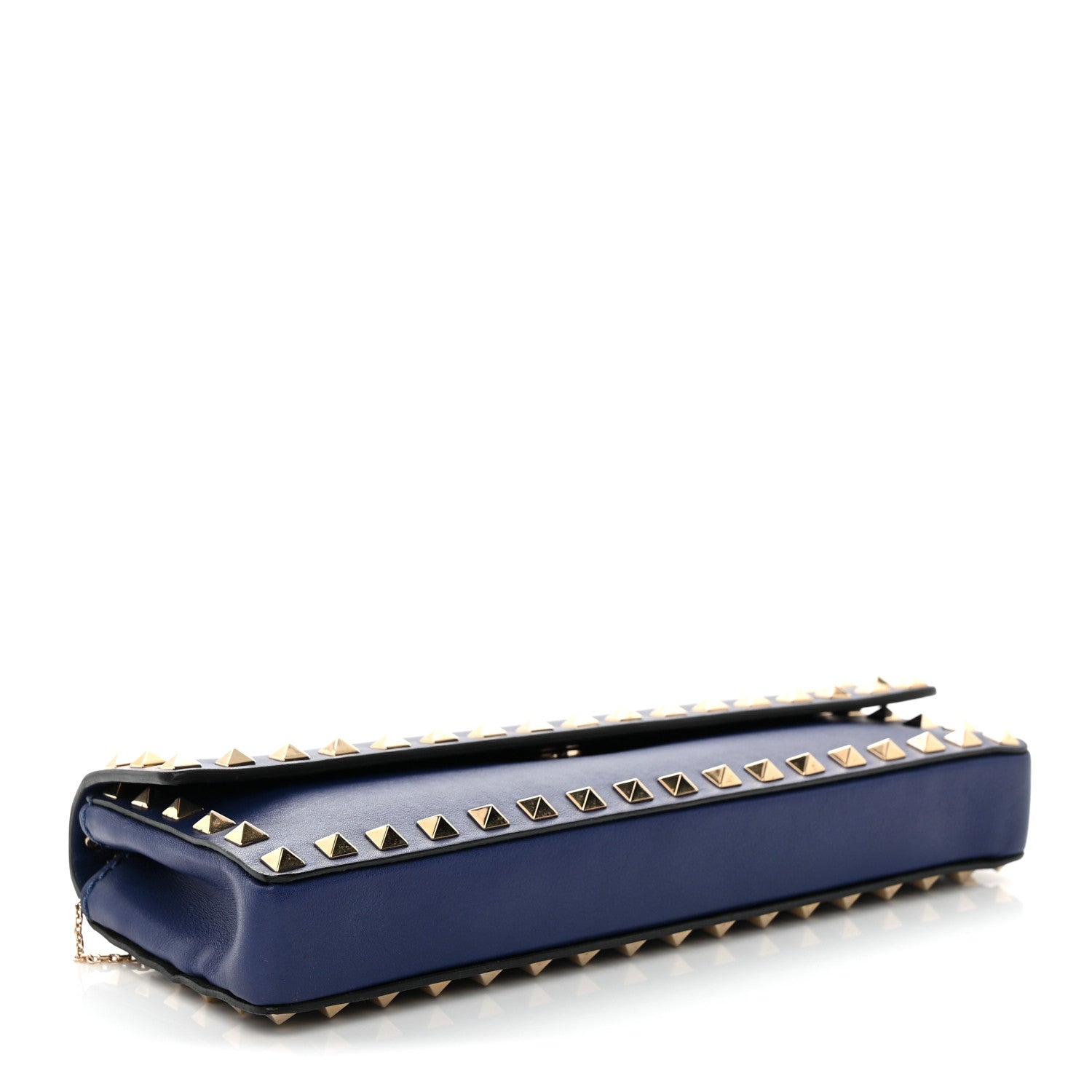 Valentino Garavani Nappa Rockstud Bangle Clutch Blue China 3 of 8