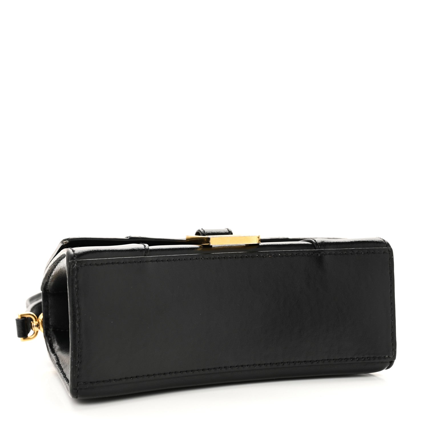 Balenciaga Shiny Box Calfskin Hourglass Top Handle Bag XS Black 4 of 9
