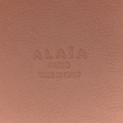 Alaia Lizard Embossed Calfskin Flower Applique Bucket Bag White 7 of 17