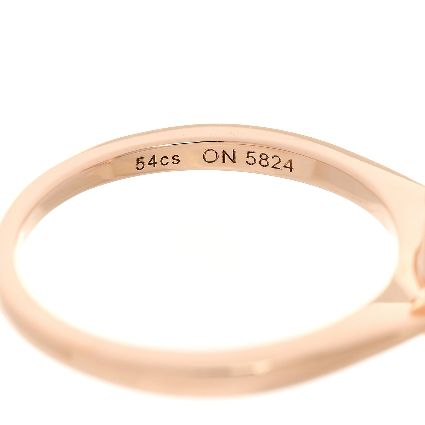 18K Pink Gold Diamond Rose Quartz Inde Mysterieuse Ring 54 6.75