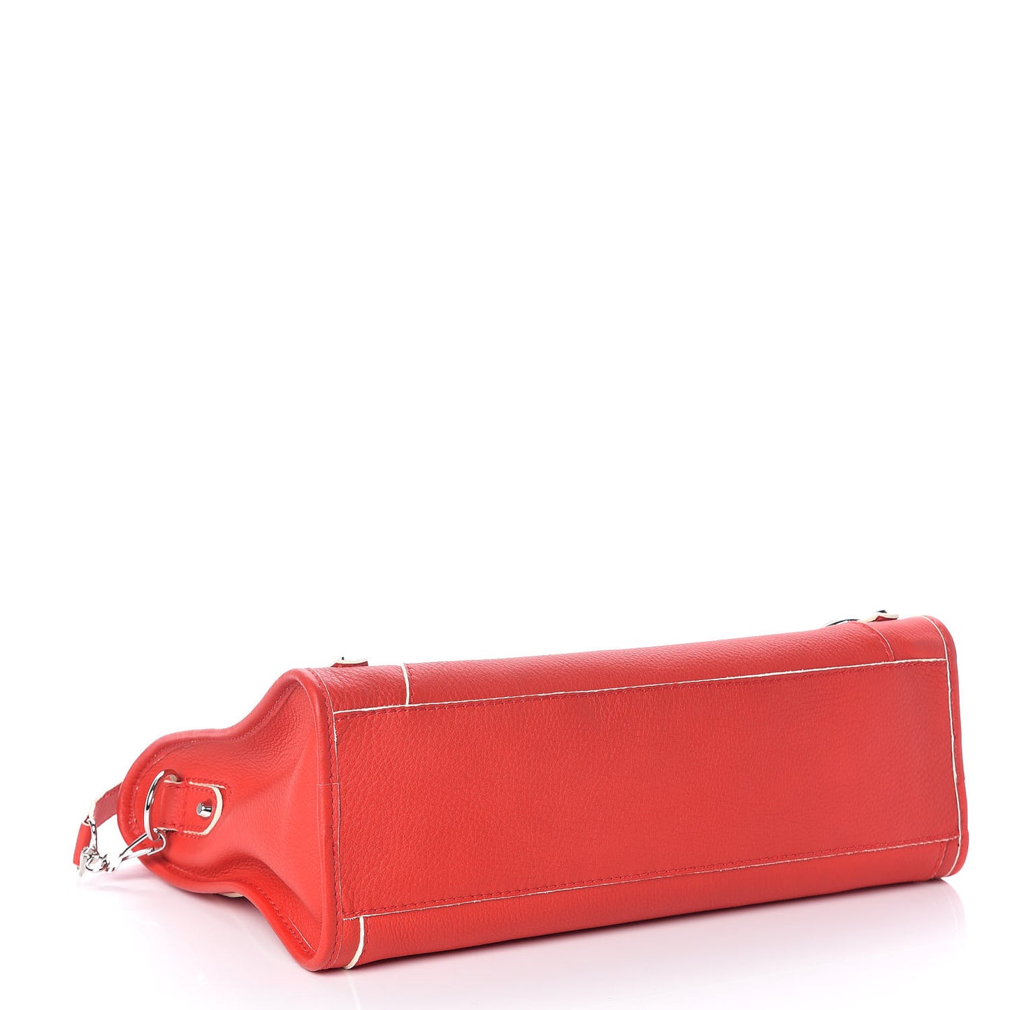 Supple Grained Calfskin Classic Silver Hardware Highlight City Rouge Fraise