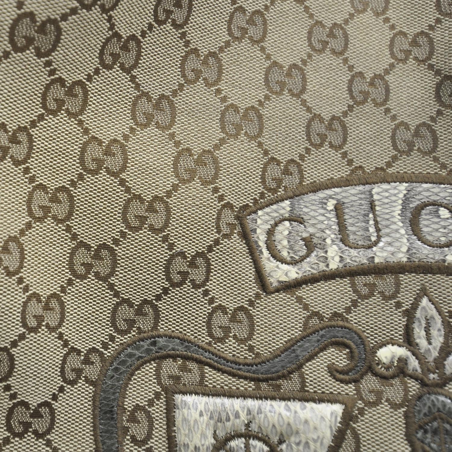 Gucci Monogram Large Crest Patchwork Embroidered Indy 9 of 9