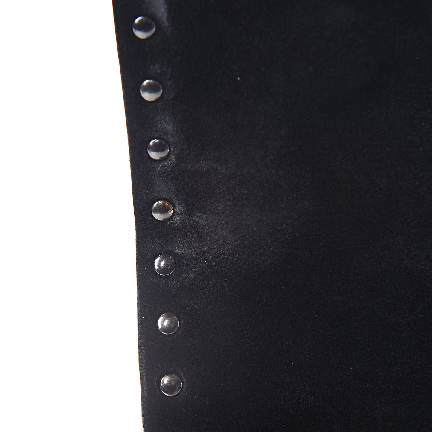 Pebbled Calfskin Onyx Medium Guitar Strap Rockstud Rolling Flap Saddle Bag Black