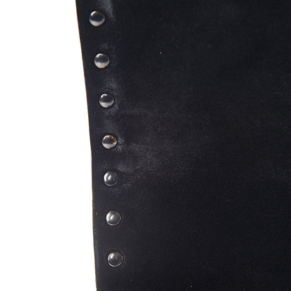 Valentino Garavani Pebbled Calfskin Onyx Medium Guitar Strap Rockstud Rolling Flap Saddle Bag Black 15 of 18