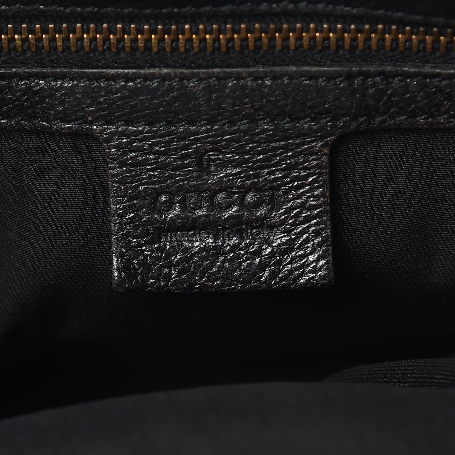 Gucci Calfskin Studded Large Bamboo Handle Tote Black 6 of 13