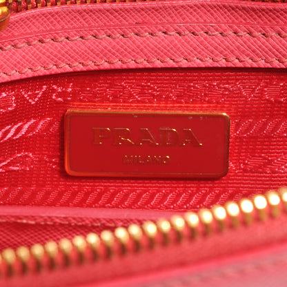 Prada Saffiano Lux Leather Mini Tote Peonia 6 of 9