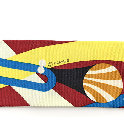 Hermes Silk Parade En Fanfare Twilly Marine Terracotta 3 of 3