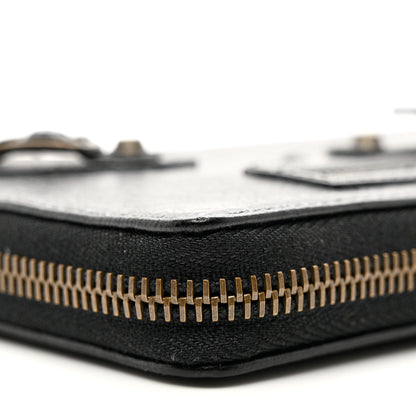 Balenciaga Agneau Classic Hardware Continental Zip Around Wallet Black 8 of 9