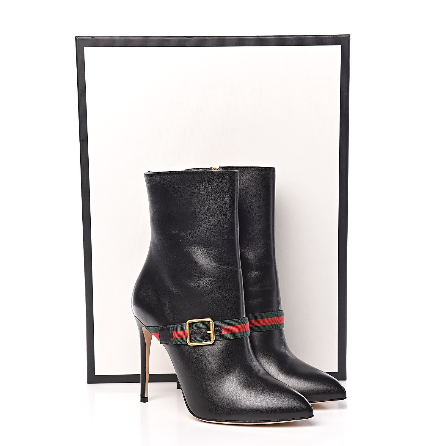 Gucci Nappa Sylvie Ankle Boots 39 Black 10 of 10