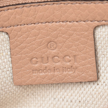 Gucci Pebbled Calfskin Medium Soho Flap Crossbody Camelia 7 of 8