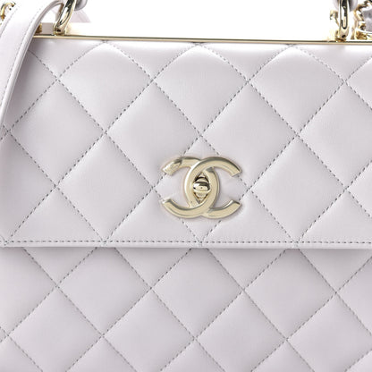Chanel Lambskin Quilted Small Trendy CC Flap Dual Handle Bag Lilas Lilac 8 of 12