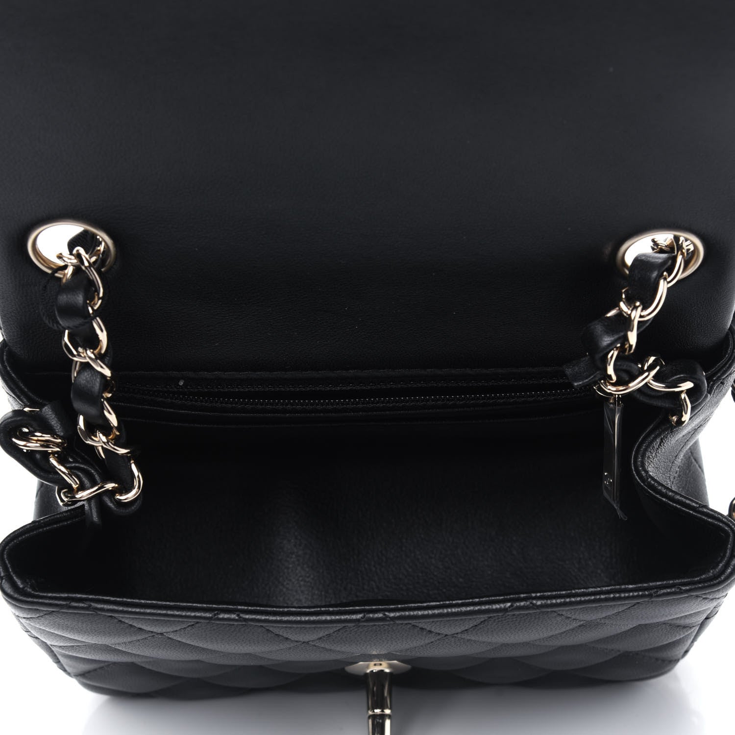 Chanel Lambskin Quilted Mini Square Flap Black 5 of 11