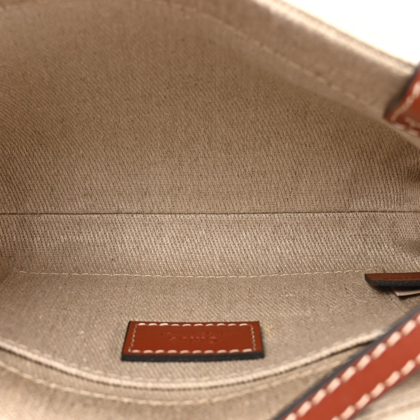 Cotton Calfskin Mini Woody Ribbon Tote White Brown