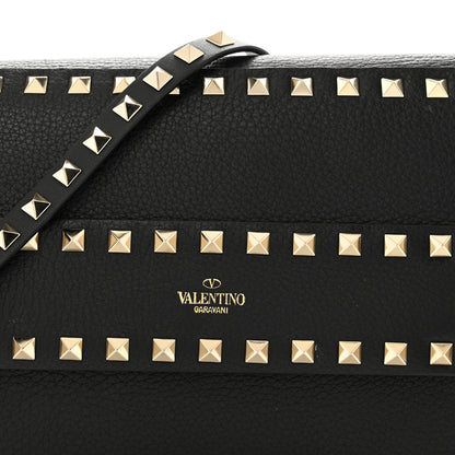 Valentino Garavani Pebbled Calfskin Rockstud Side Slip Crossbody Black 7 of 12