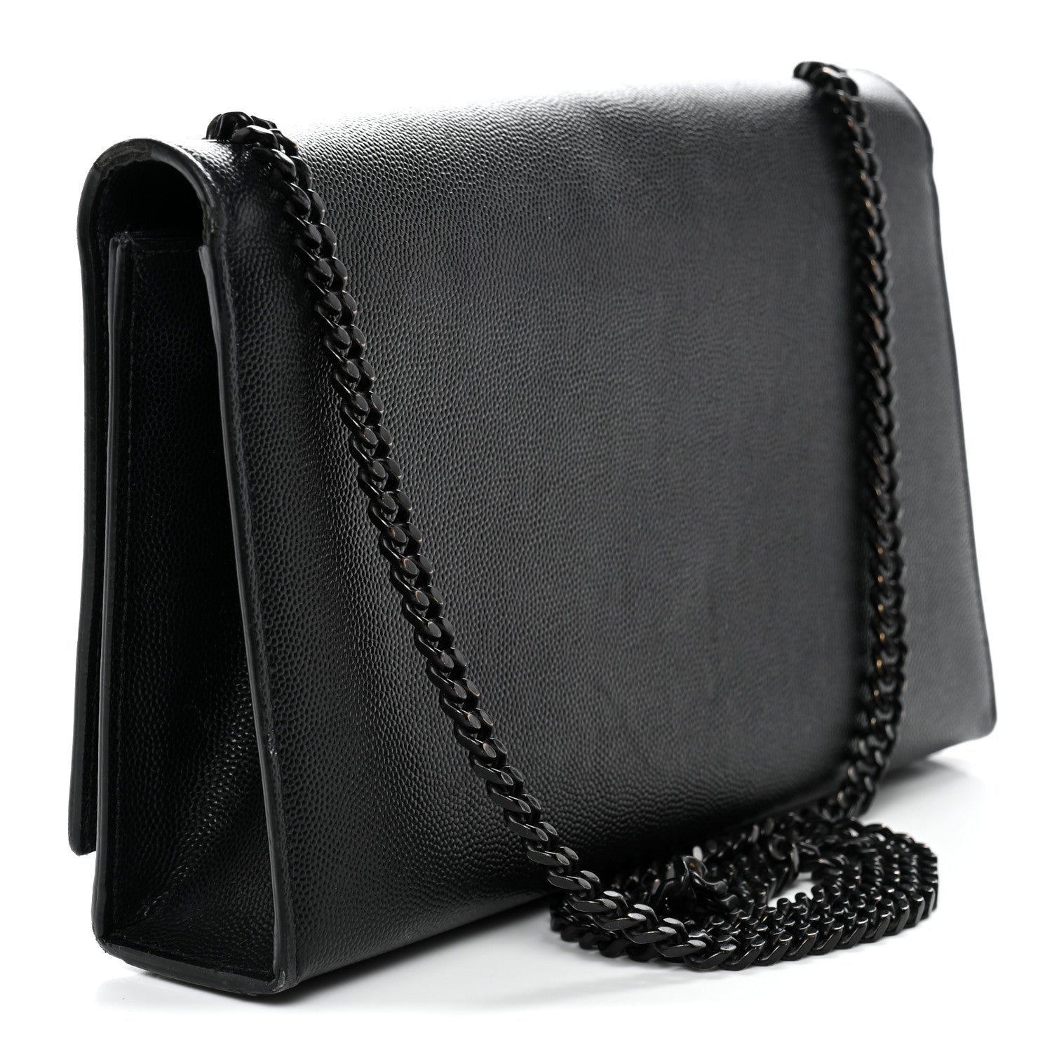 Saint Laurent Grain De Poudre Medium Classic Monogram Monochrome Kate Satchel Black 3 of 16