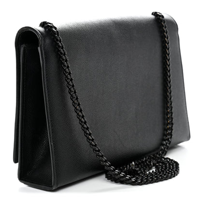 Saint Laurent Grain De Poudre Medium Classic Monogram Monochrome Kate Satchel Black 3 of 16